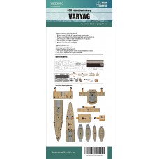 Деревянная палуба Hunter W35001 1/350 Wood Deck Soviet Cruiser VARYAG FOR ZVEZDA 9014